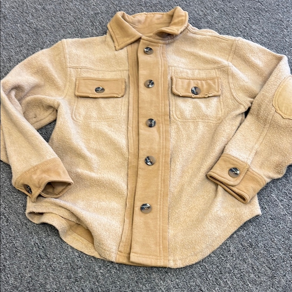 BKE Youth Light Brown Shacket